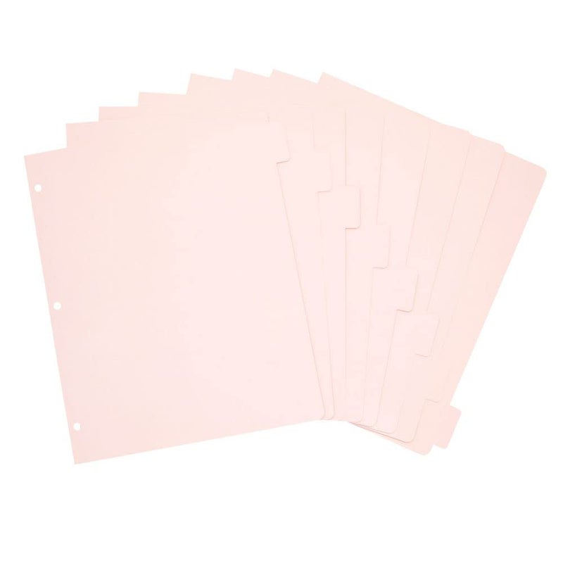 Paper Junkie 12 Sets Pink 8 Tab Dividers for 3 Ring Binder  Paper Binder Separators with Tabs  Bulk Pack of 96 Total Page Dividers for School  Work  Home  Office Supplies (Letter Size  9.5x11 in) - Image 4